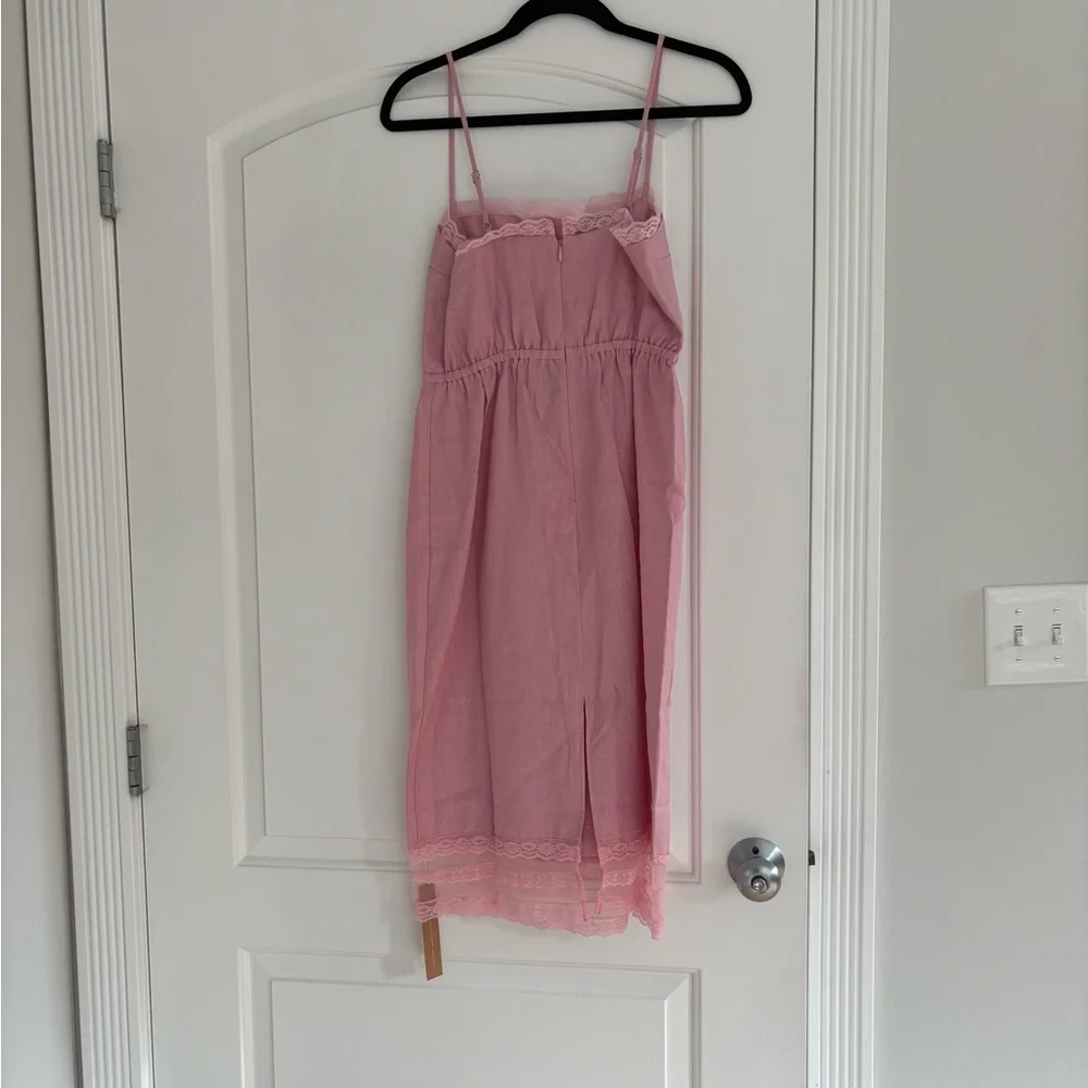 NWT Reformation Neena Linen Dress in Babygirl - Picture 4 of 5